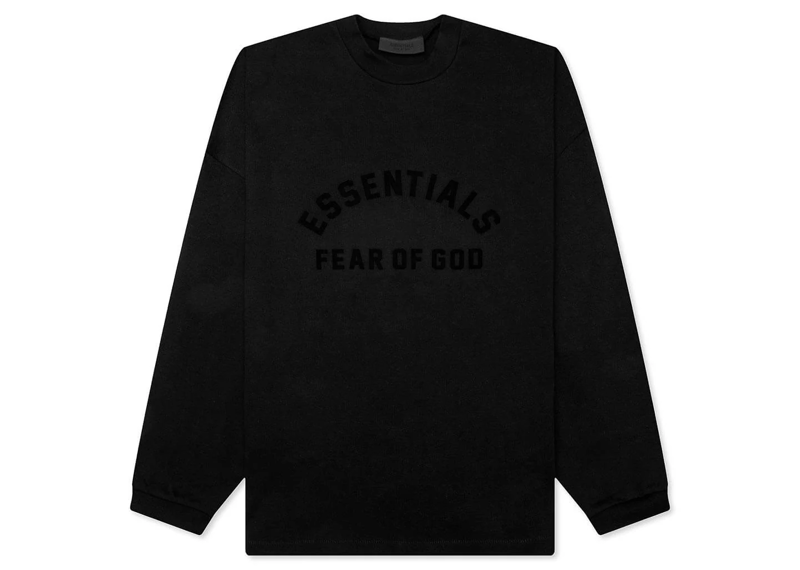 ESSENTIALS L/S T-SHIRT - JET BLACK