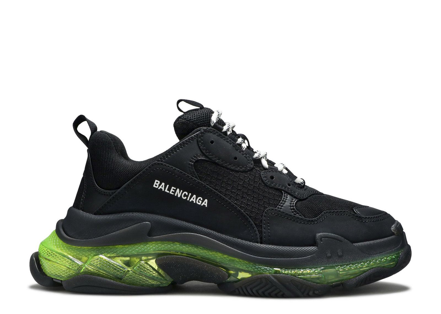 Balenciaga Triple S Sneaker Black Yellow Fluo