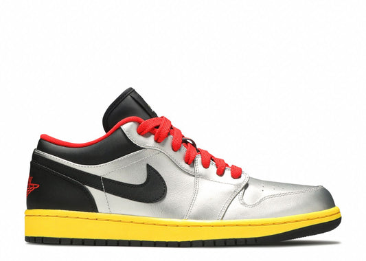 Air Jordan 1 Retro Low Silver Black Yellow