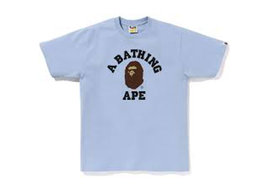 Bape Pigment College Tee Sax blue