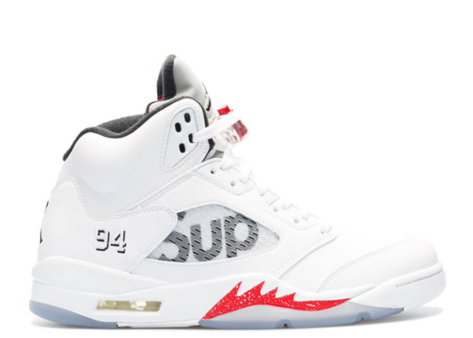 Supreme x Air Jordan 5 Retro White