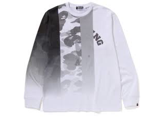 Bape Patch Work Print Long Sleeve Tee